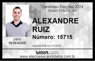 Candidato ALEXANDRE RUIZ 2024 - PASSO FUNDO - Eleições