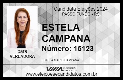 Candidato ESTELA CAMPANA 2024 - PASSO FUNDO - Eleições