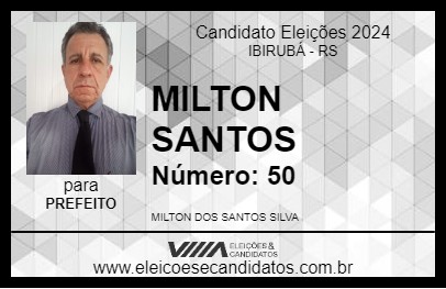 Candidato MILTON SANTOS 2024 - IBIRUBÁ - Eleições