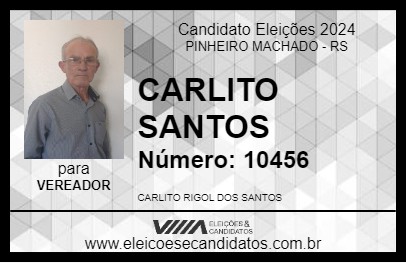 Candidato CARLITO SANTOS 2024 - PINHEIRO MACHADO - Eleições