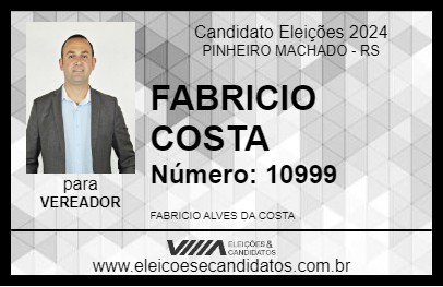 Candidato FABRICIO COSTA 2024 - PINHEIRO MACHADO - Eleições