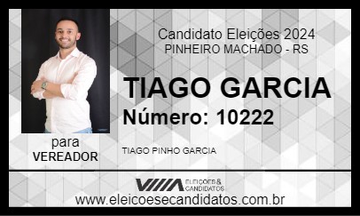 Candidato TIAGO GARCIA 2024 - PINHEIRO MACHADO - Eleições