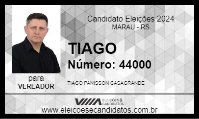 Candidato TIAGO 2024 - MARAU - Eleições