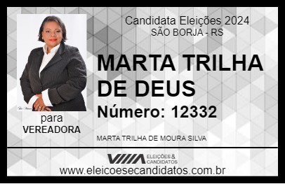 Candidato MARTA TRILHA DE DEUS 2024 - SÃO BORJA - Eleições