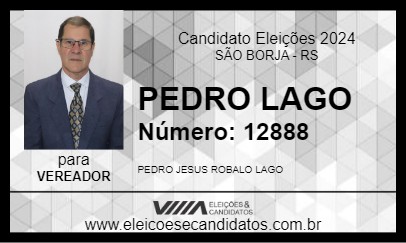 Candidato PEDRO LAGO 2024 - SÃO BORJA - Eleições