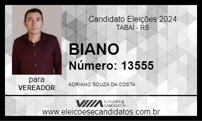 Candidato BIANO 2024 - TABAÍ - Eleições