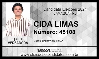 Candidato CIDA LIMAS 2024 - CAMAQUÃ - Eleições