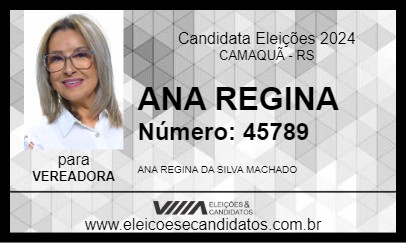 Candidato ANA REGINA 2024 - CAMAQUÃ - Eleições