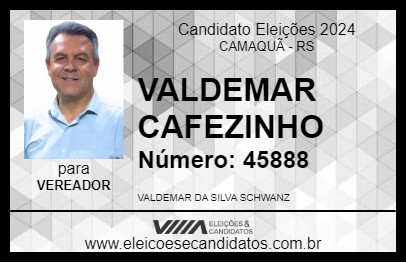 Candidato VALDEMAR CAFEZINHO 2024 - CAMAQUÃ - Eleições