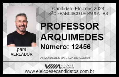 Candidato PROFESSOR ARQUIMEDES 2024 - SÃO FRANCISCO DE PAULA - Eleições