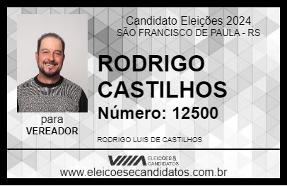 Candidato RODRIGO CASTILHOS 2024 - SÃO FRANCISCO DE PAULA - Eleições