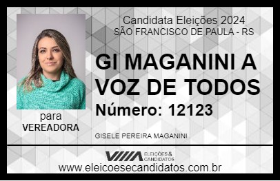 Candidato GI MAGANINI A VOZ DE TODOS 2024 - SÃO FRANCISCO DE PAULA - Eleições