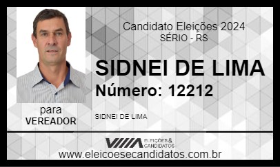 Candidato SIDNEI DE LIMA 2024 - SÉRIO - Eleições