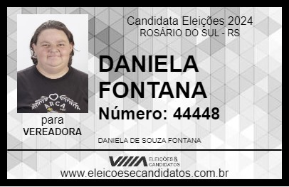 Candidato DANIELA FONTANA 2024 - ROSÁRIO DO SUL - Eleições