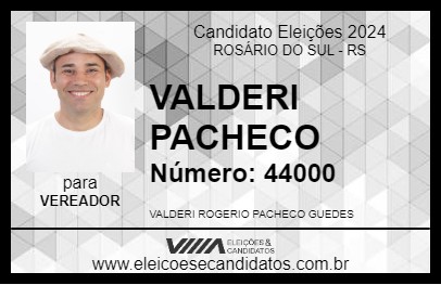 Candidato VALDERI PACHECO 2024 - ROSÁRIO DO SUL - Eleições