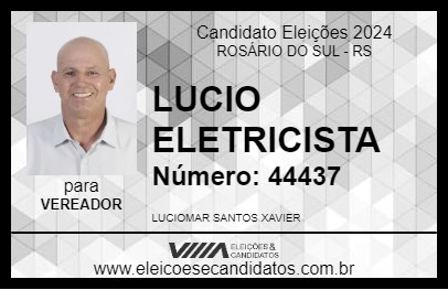 Candidato LUCIO ELETRICISTA 2024 - ROSÁRIO DO SUL - Eleições