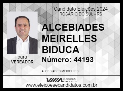 Candidato ALCEBIADES MEIRELLES BIDUCA 2024 - ROSÁRIO DO SUL - Eleições