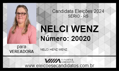 Candidato NELCI WENZ 2024 - SÉRIO - Eleições