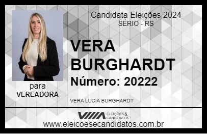 Candidato VERA BURGHARDT 2024 - SÉRIO - Eleições