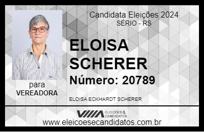 Candidato ELOISA SCHERER 2024 - SÉRIO - Eleições