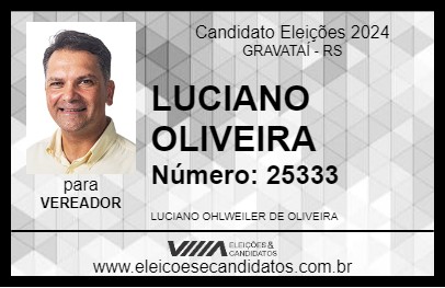 Candidato LUCIANO OLIVEIRA 2024 - GRAVATAÍ - Eleições