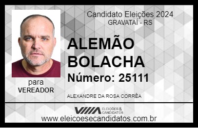 Candidato ALEMÃO DO CAMINHÃO 2024 - GRAVATAÍ - Eleições