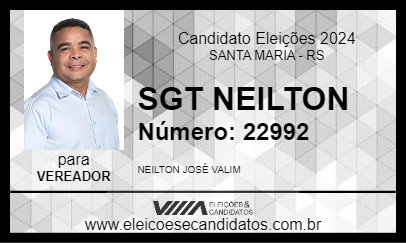 Candidato SGT NEILTON 2024 - SANTA MARIA - Eleições