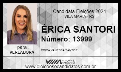 Candidato ÉRICA SANTORI 2024 - VILA MARIA - Eleições