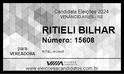 Candidato RITIELI BILHAR 2024 - VENÂNCIO AIRES - Eleições