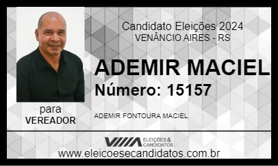 Candidato ADEMIR MACIEL 2024 - VENÂNCIO AIRES - Eleições