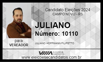 Candidato JULIANO 2024 - CAMPO NOVO - Eleições