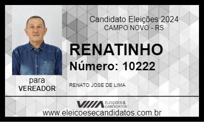 Candidato RENATINHO 2024 - CAMPO NOVO - Eleições