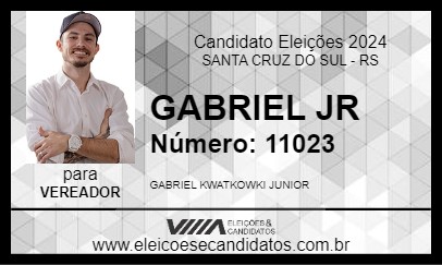 Candidato GABRIEL JR 2024 - SANTA CRUZ DO SUL - Eleições