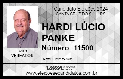 Candidato HARDI LÚCIO PANKE 2024 - SANTA CRUZ DO SUL - Eleições