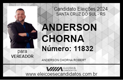 Candidato ANDERSON CHORNA 2024 - SANTA CRUZ DO SUL - Eleições