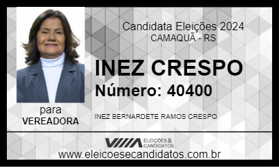 Candidato INEZ CRESPO 2024 - CAMAQUÃ - Eleições