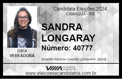 Candidato SANDRA LONGARAY 2024 - CAMAQUÃ - Eleições