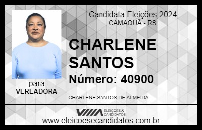 Candidato CHARLENE SANTOS 2024 - CAMAQUÃ - Eleições