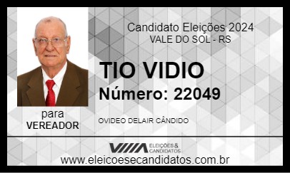 Candidato TIO VIDIO 2024 - VALE DO SOL - Eleições