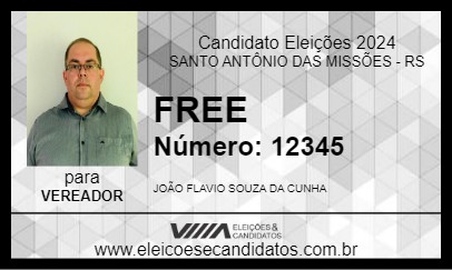 Candidato FREE 2024 - SANTO ANTÔNIO DAS MISSÕES - Eleições