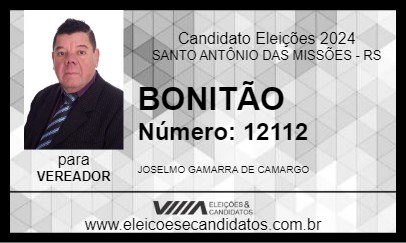 Candidato BONITÃO 2024 - SANTO ANTÔNIO DAS MISSÕES - Eleições