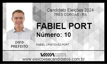 Candidato FABIEL PORT 2024 - TRÊS COROAS - Eleições