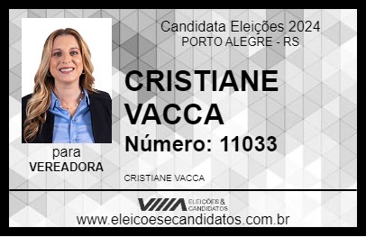 Candidato CRISTIANE VACCA 2024 - PORTO ALEGRE - Eleições