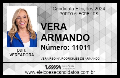 Candidato VERA ARMANDO 2024 - PORTO ALEGRE - Eleições