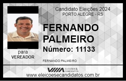 Candidato FERNANDO PALMEIRO 2024 - PORTO ALEGRE - Eleições