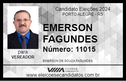 Candidato EMERSON FAGUNDES 2024 - PORTO ALEGRE - Eleições