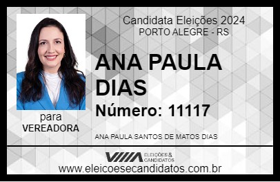 Candidato ANA PAULA DIAS 2024 - PORTO ALEGRE - Eleições