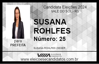 Candidato SUSANA ROHLFES 2024 - VALE DO SOL - Eleições