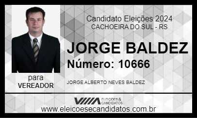 Candidato JORGE BALDEZ 2024 - CACHOEIRA DO SUL - Eleições