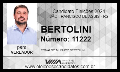 Candidato BERTOLINI 2024 - SÃO FRANCISCO DE ASSIS - Eleições